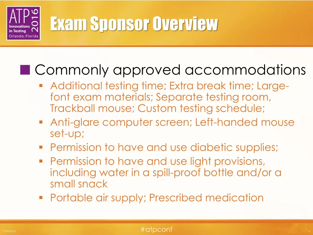 exam sponsor overview 2