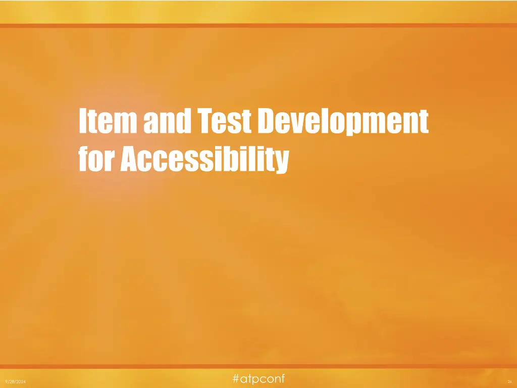 item and test development for accessibility