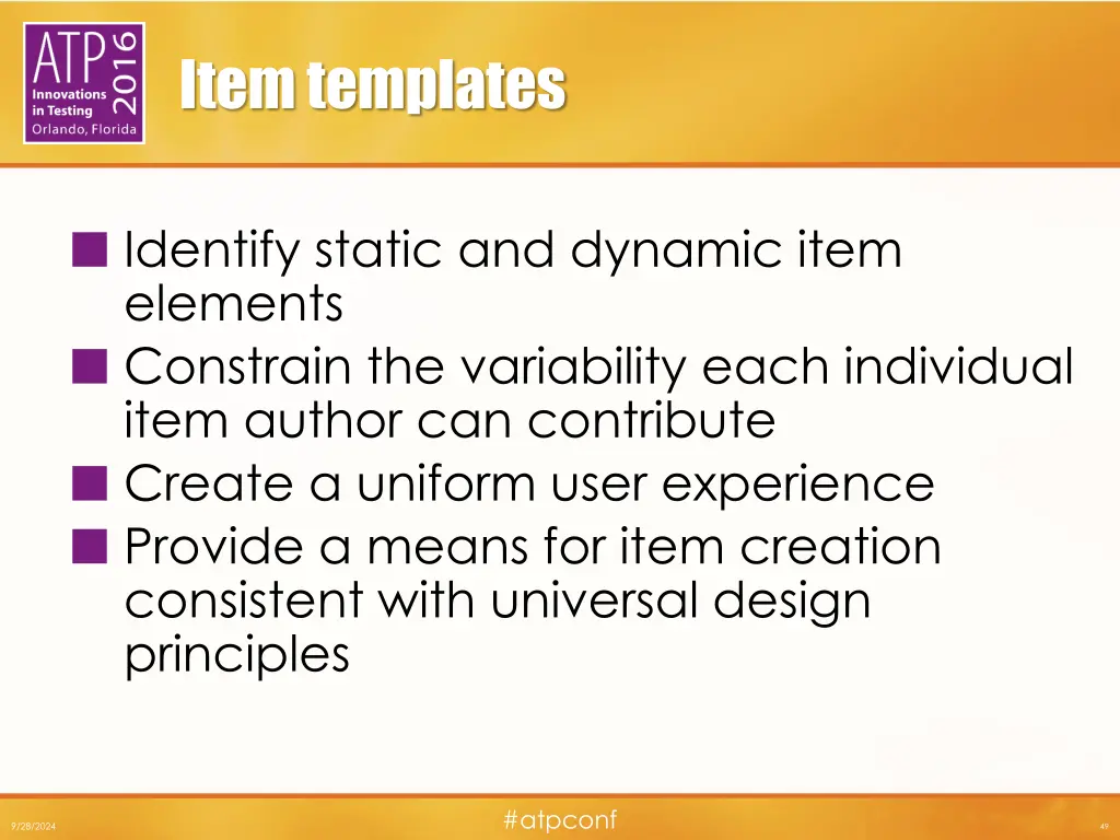 item templates