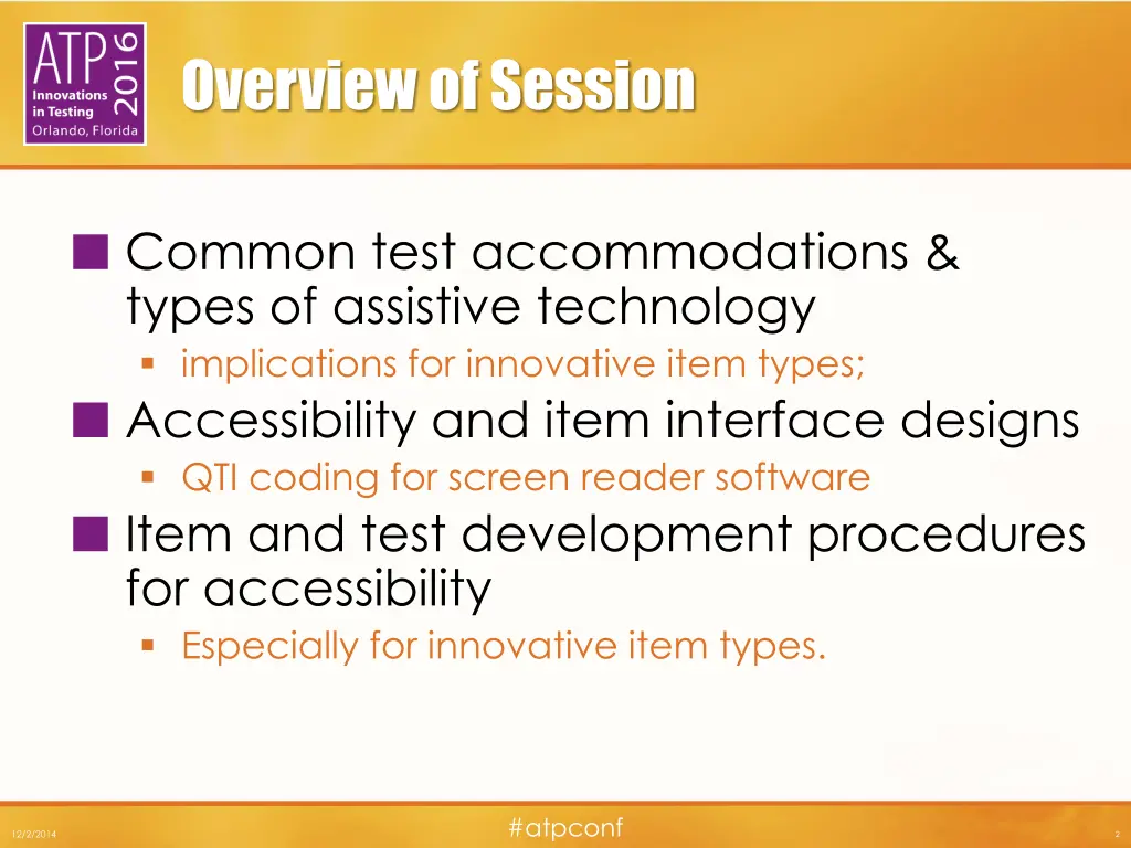 overview of session