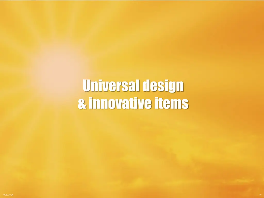 universal design innovative items