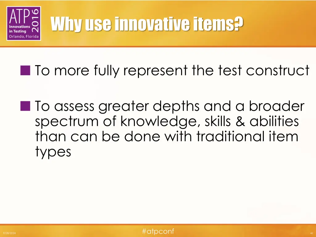 why use innovative items