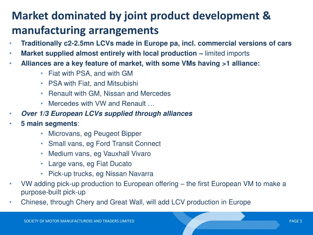 market dominated by joint product development