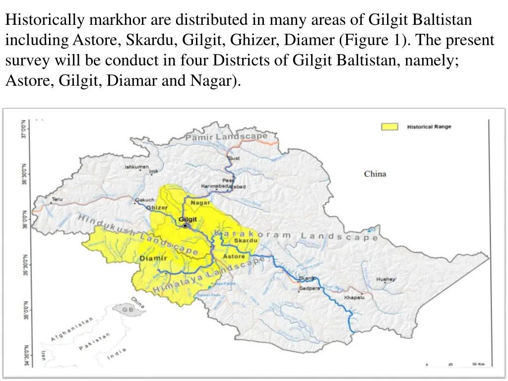 historically markhor are distributed in many