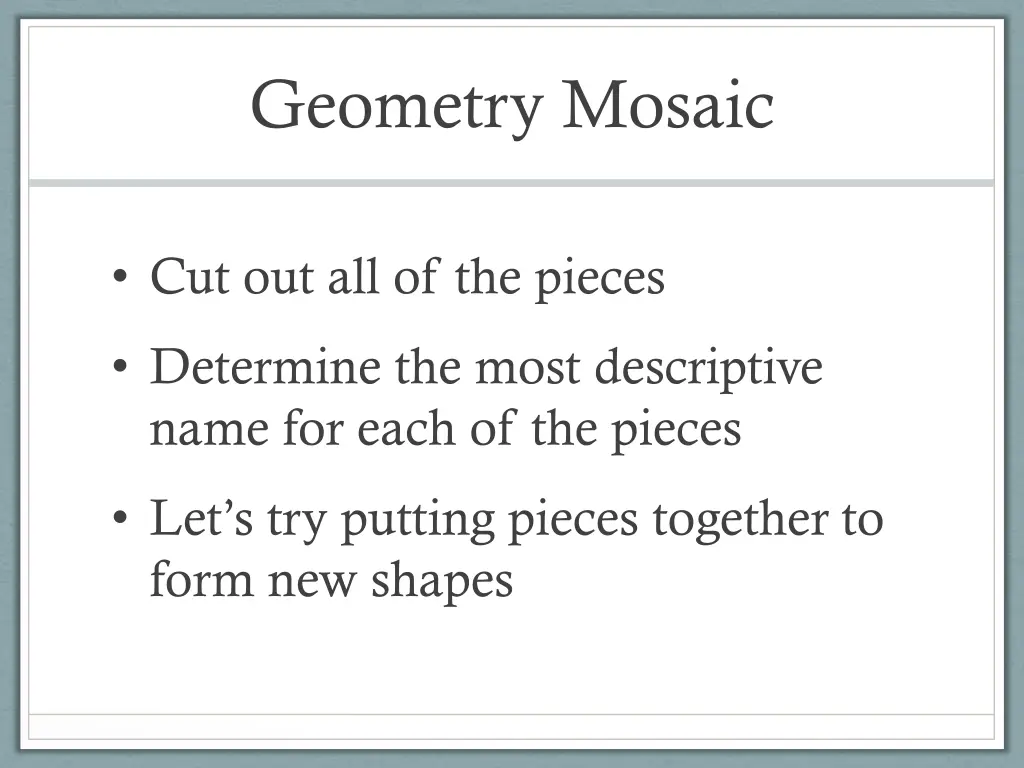 geometry mosaic