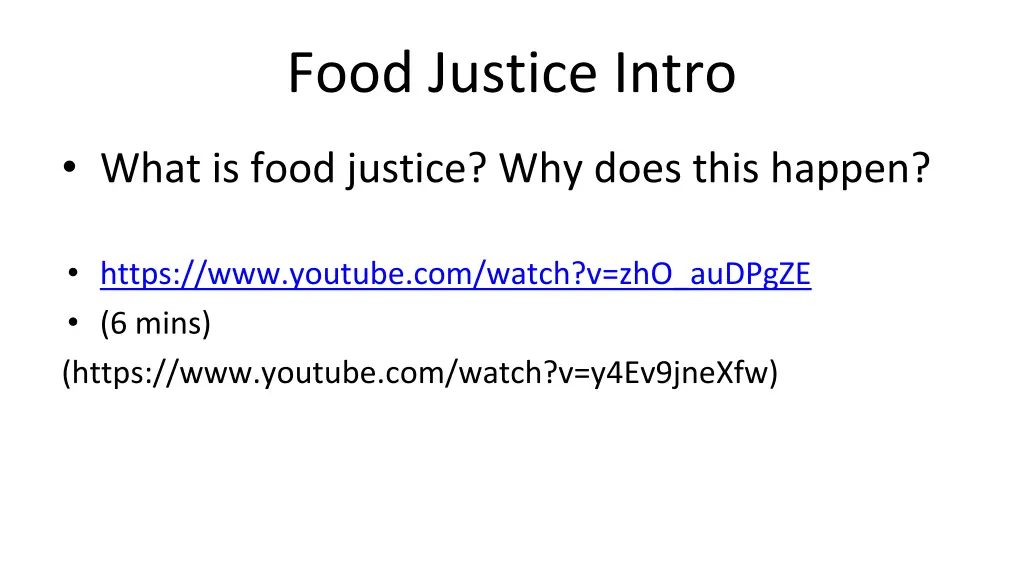 food justice intro