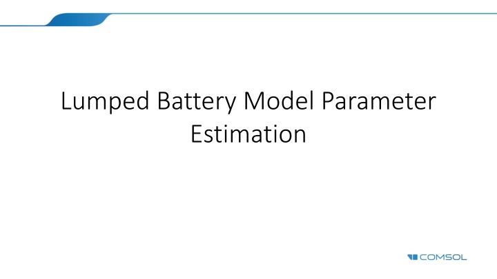 lumped battery model parameter estimation