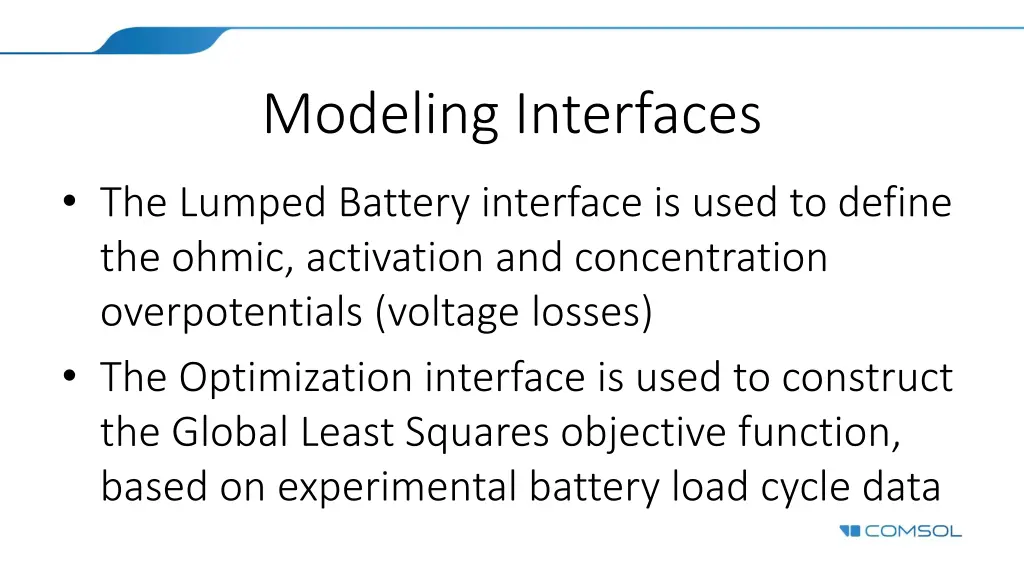 modeling interfaces