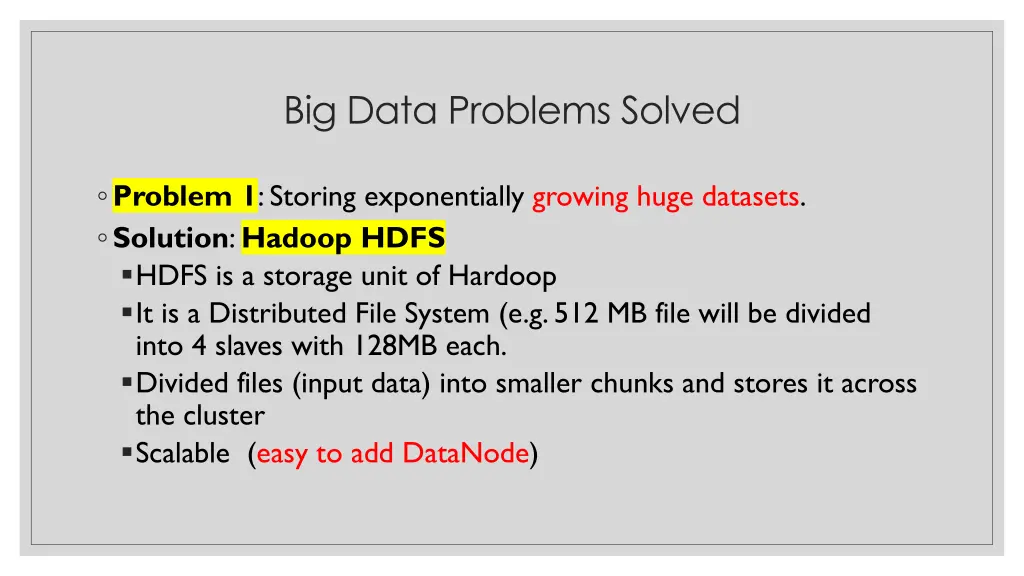 big data problems solved