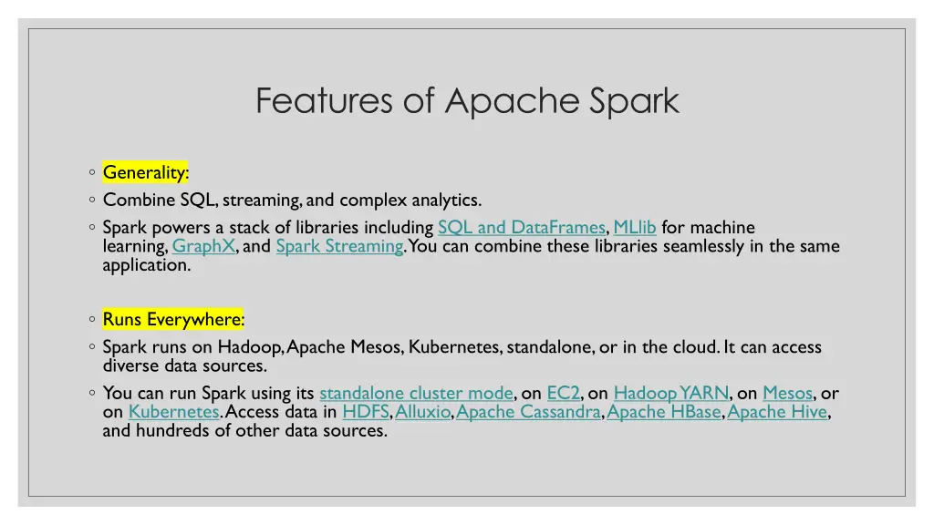 features of apache spark 1