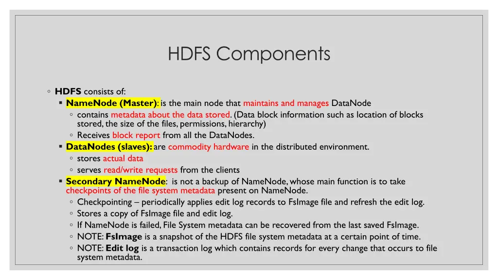 hdfs components 1