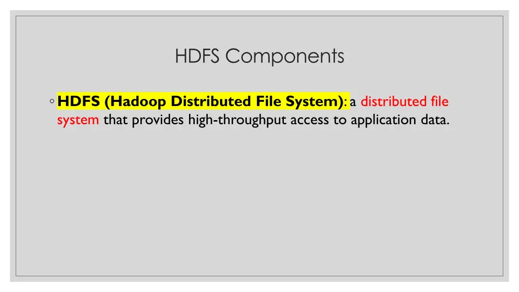 hdfs components