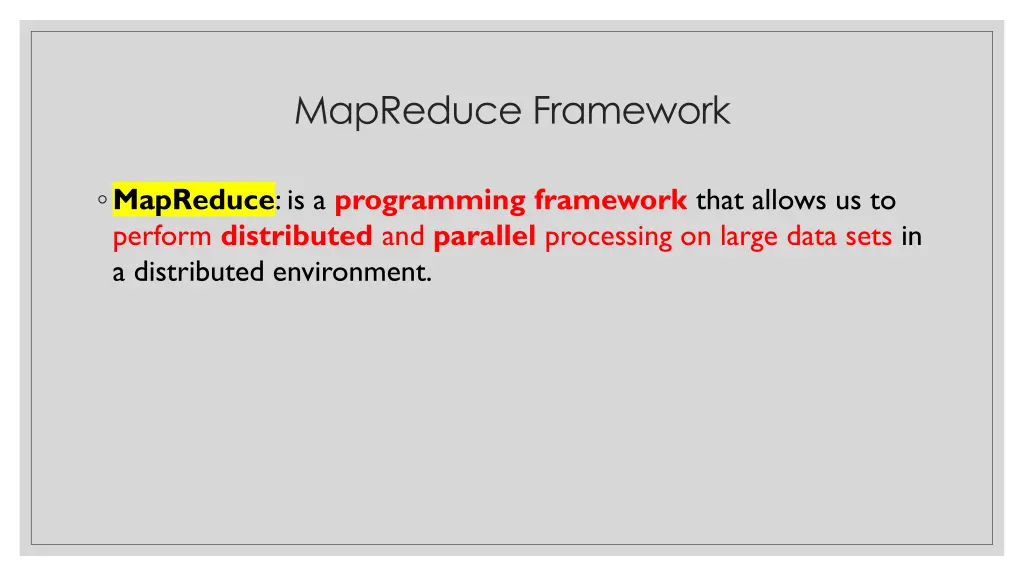 mapreduce framework