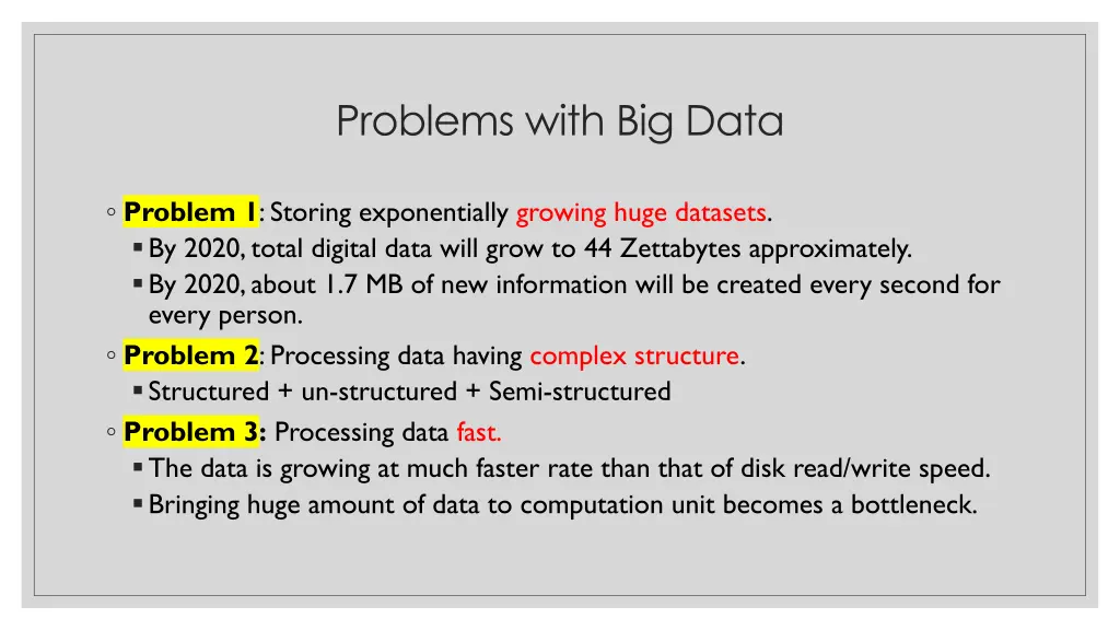 problems with big data