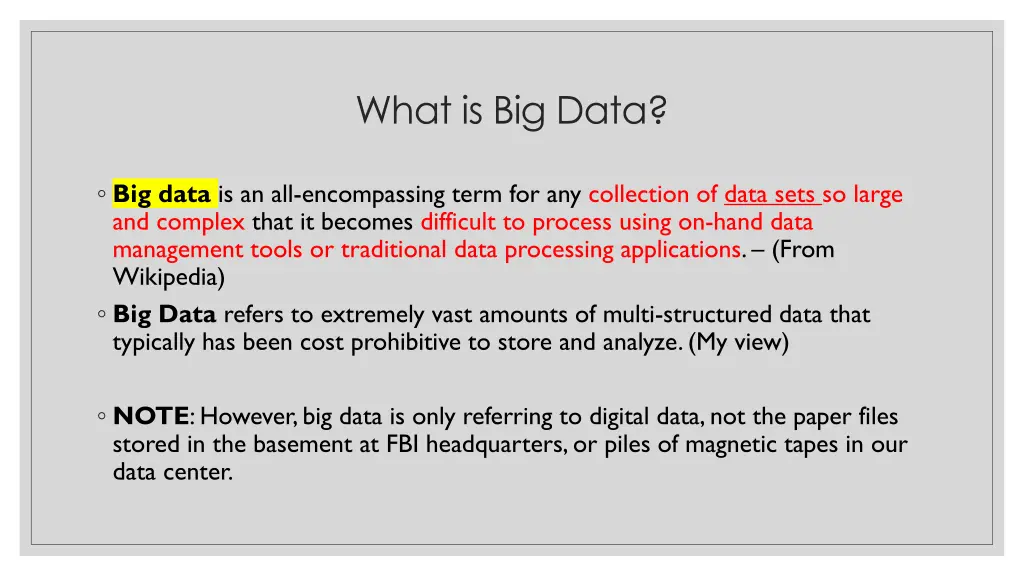 what is big data