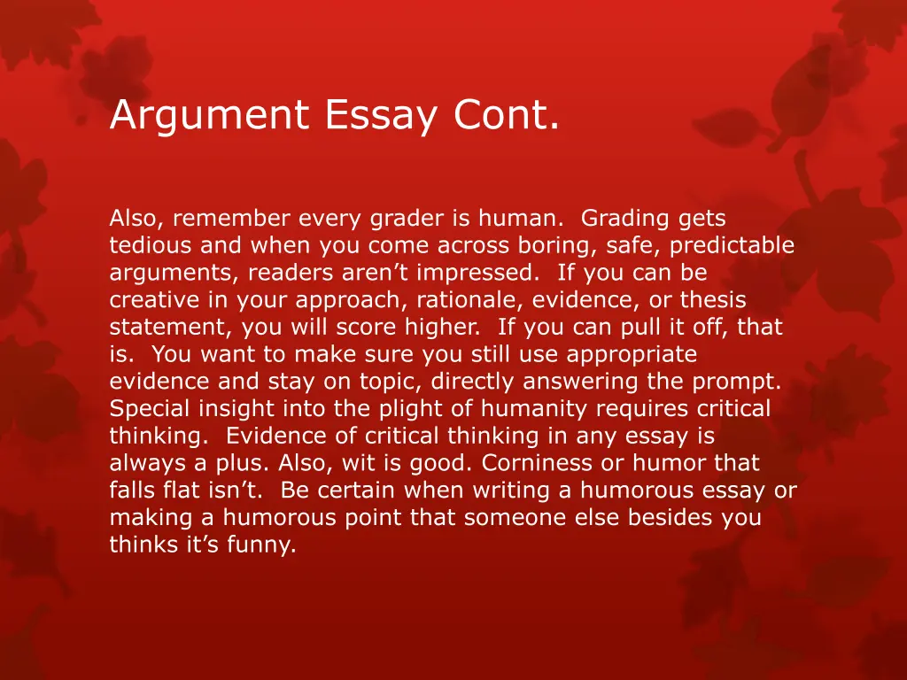 argument essay cont 1