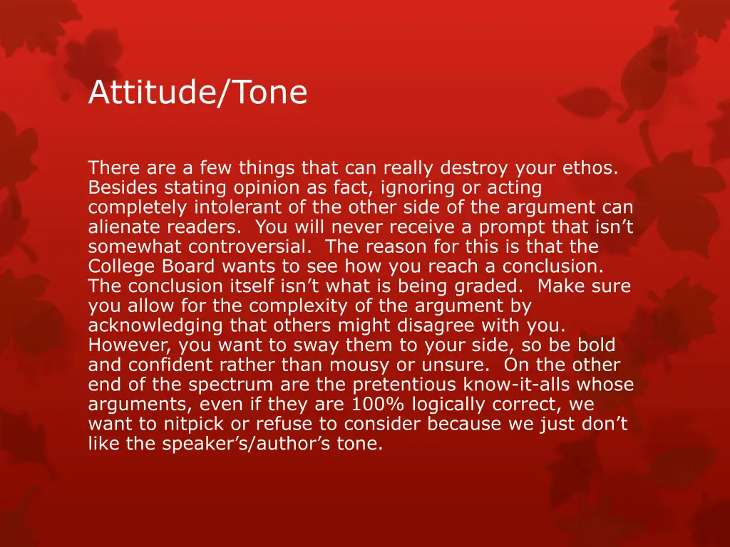 attitude tone