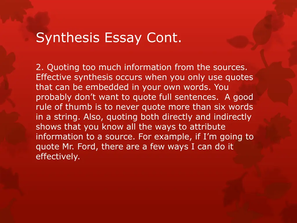 synthesis essay cont 1