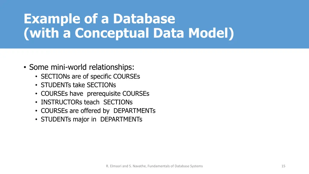 example of a database with a conceptual data model 1