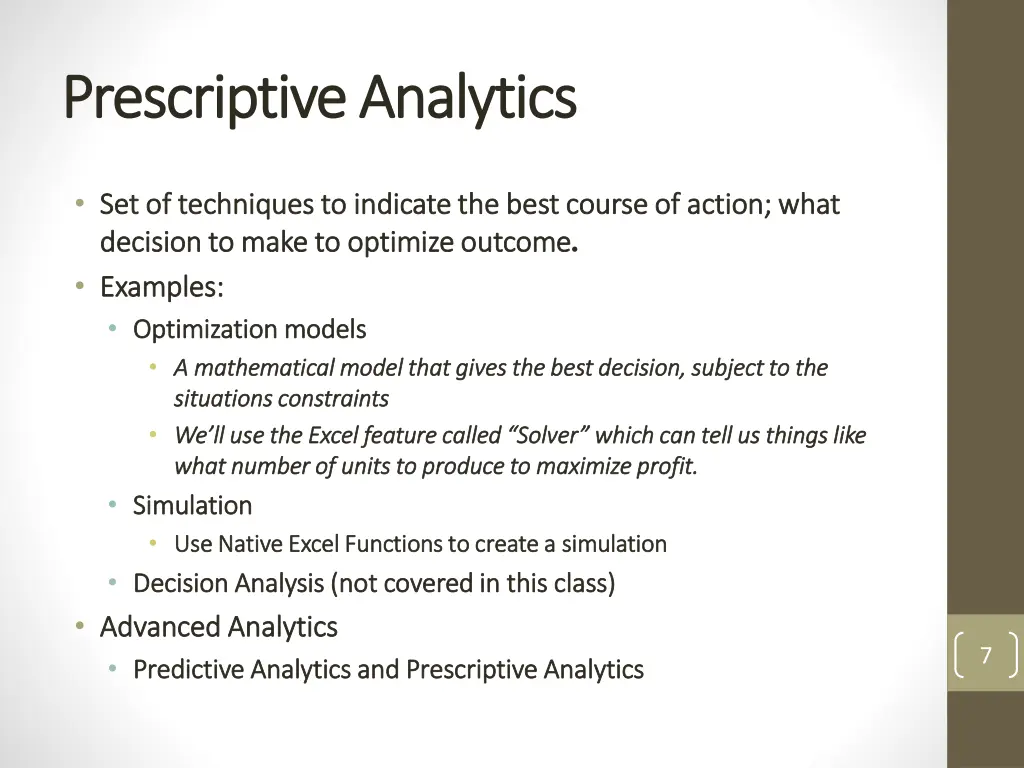 prescriptive prescriptive analytics