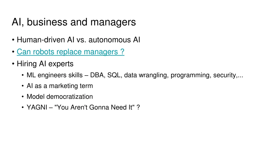 ai business and managers