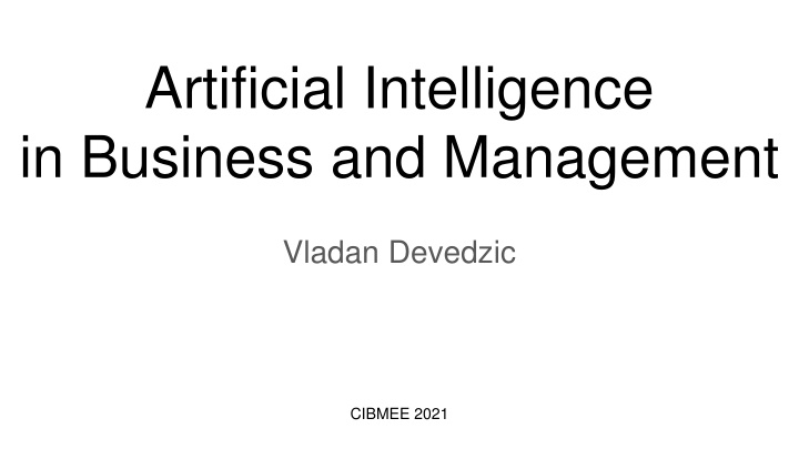 artificial intelligence in business and management