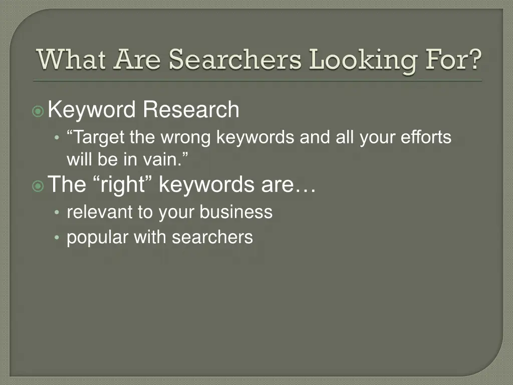 keyword research target the wrong keywords