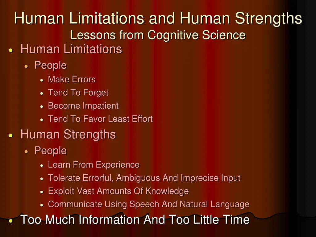 human limitations and human strengths lessons 2