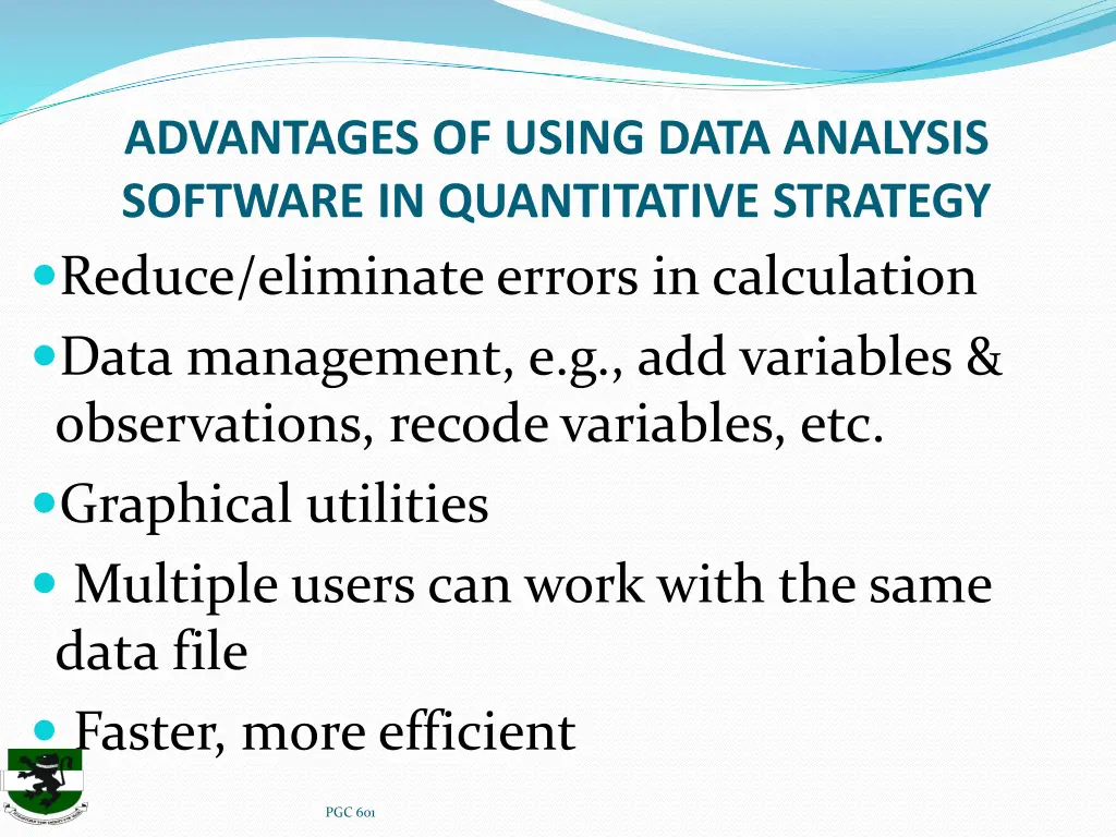 advantages of using data analysis software