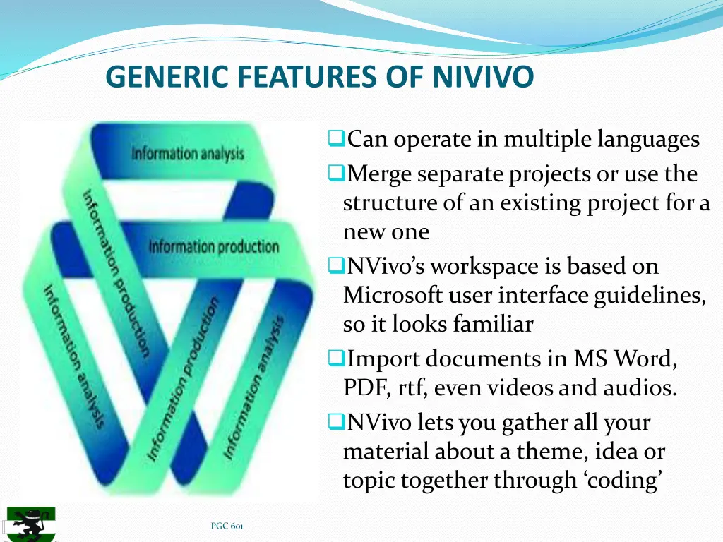 generic features of nivivo