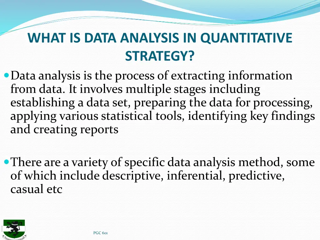 what is data analysis in quantitative strategy