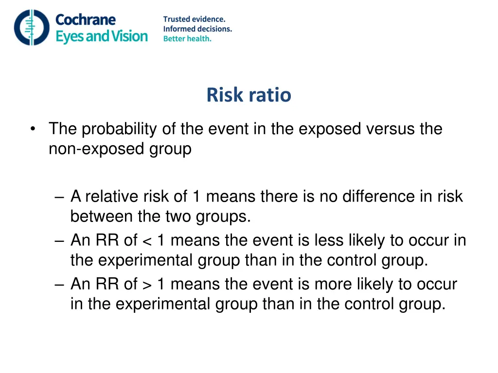 risk ratio