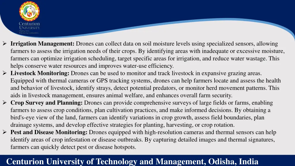 irrigation management drones can collect data