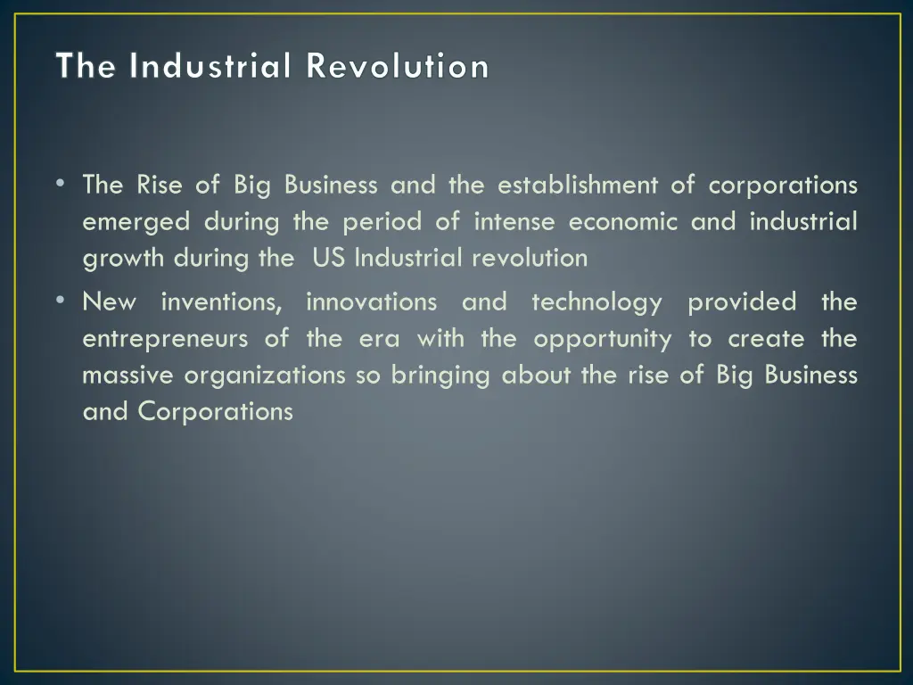 the industrial revolution