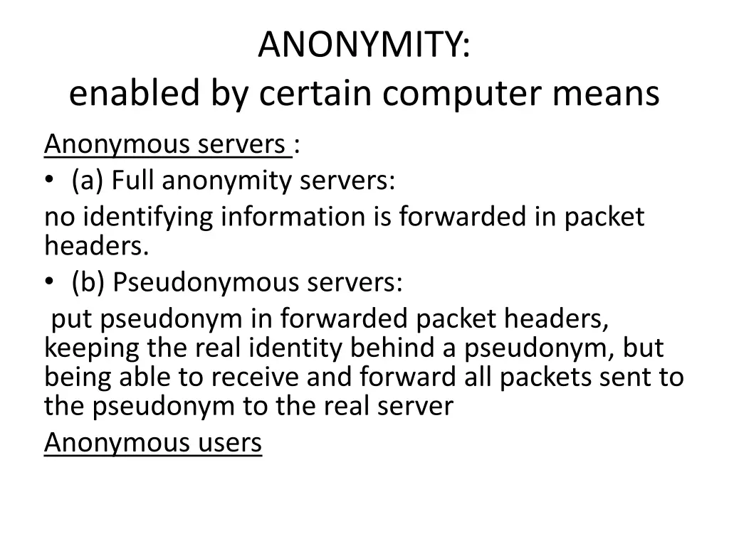 anonymity