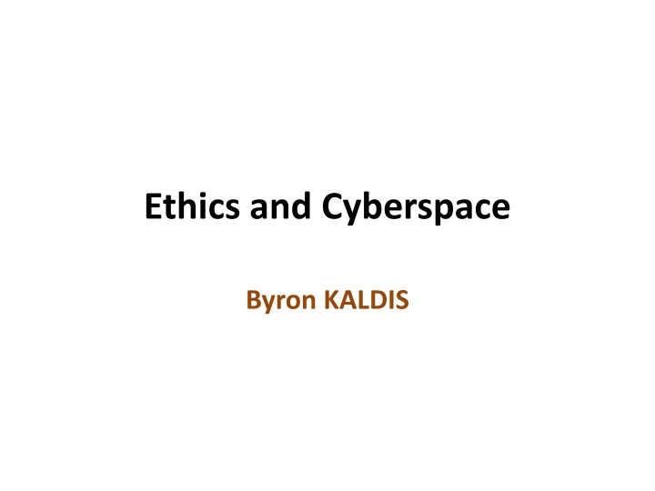 ethics and cyberspace