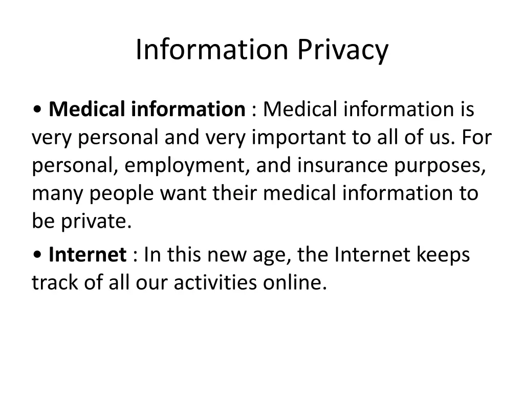 information privacy