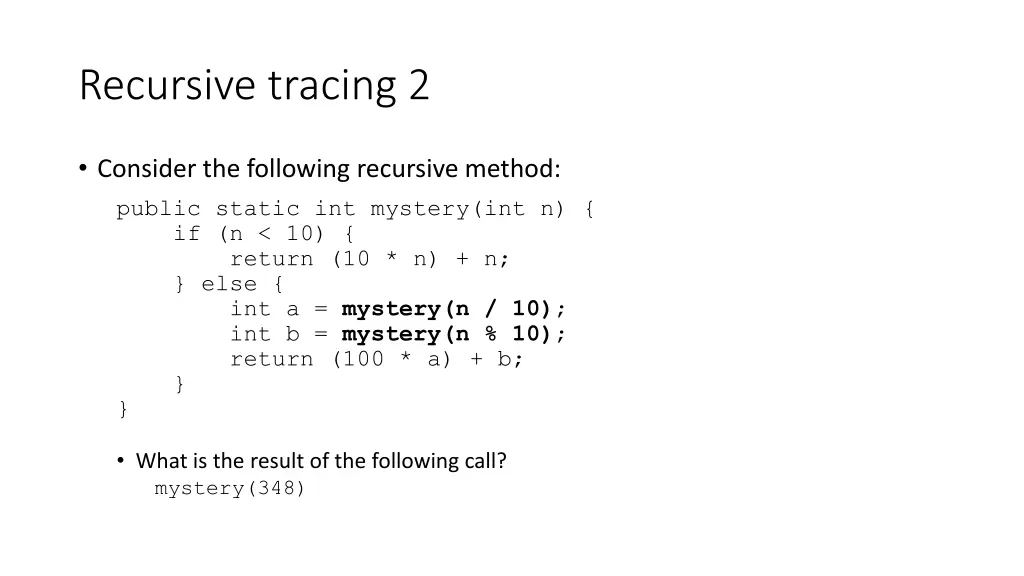 recursive tracing 2