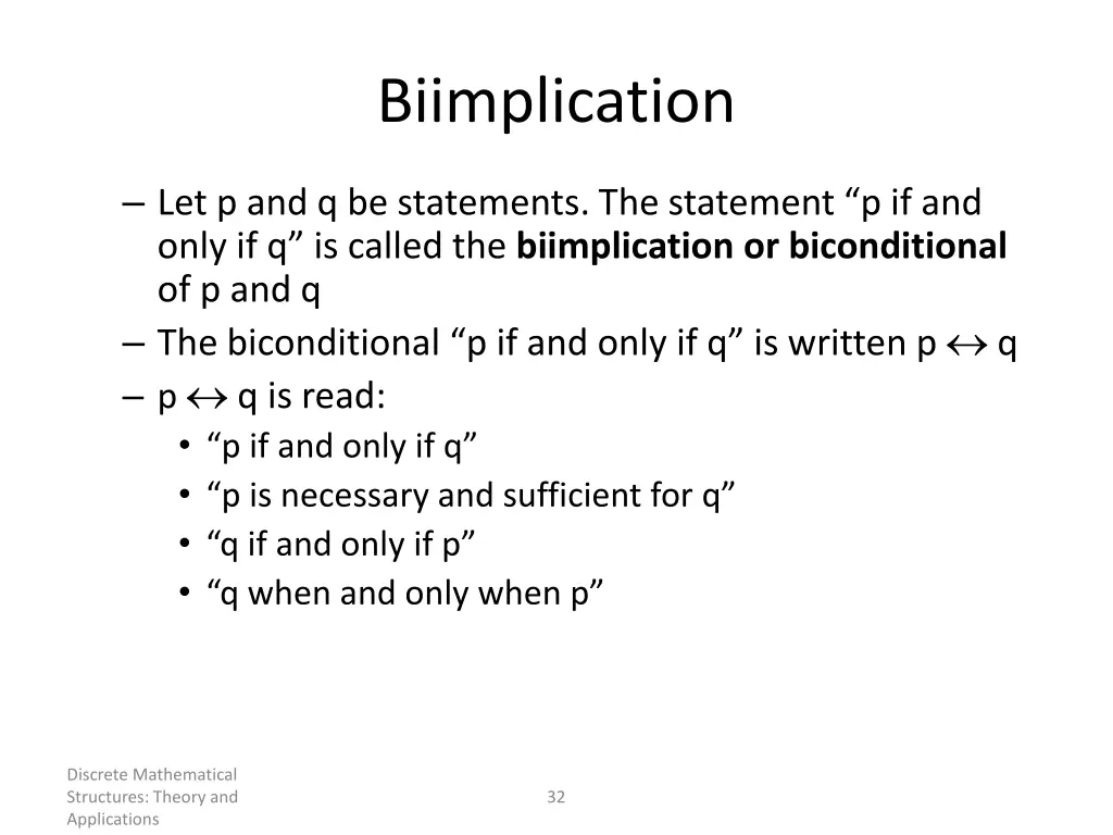 biimplication