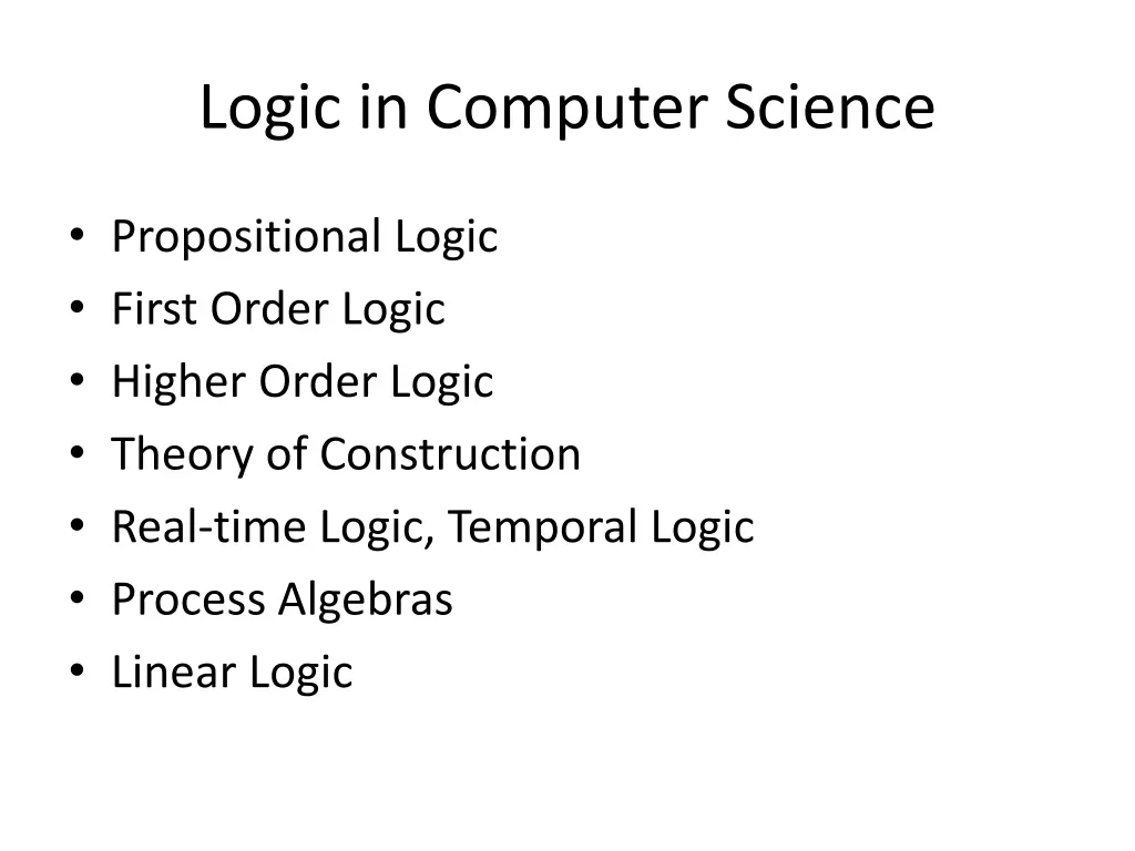 logic in computer science 1