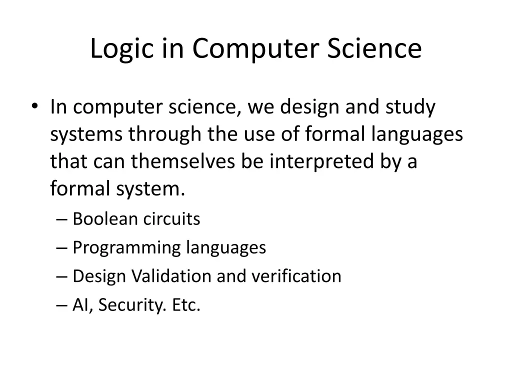 logic in computer science