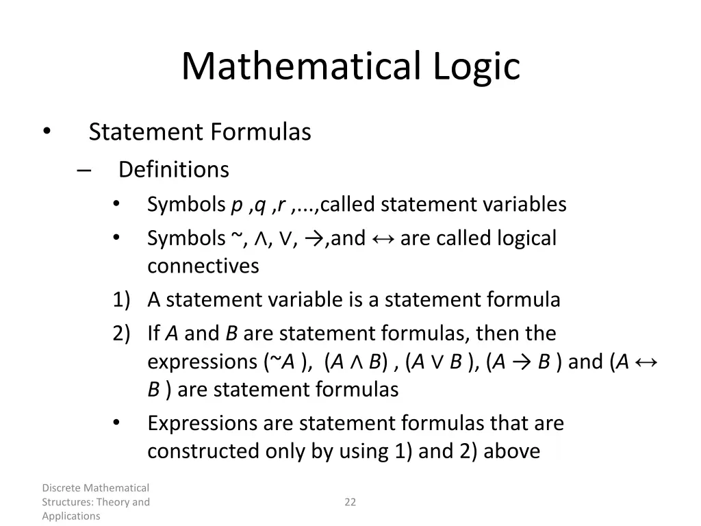 mathematical logic 1