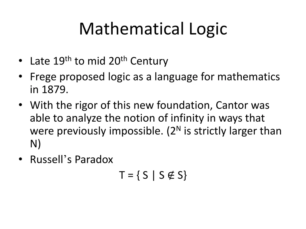 mathematical logic