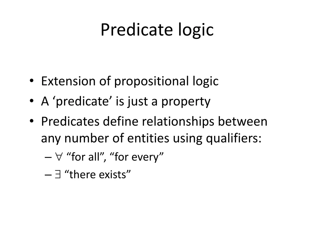 predicate logic