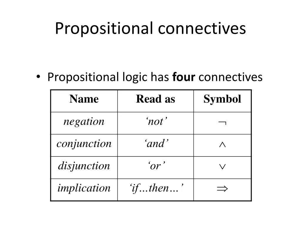 propositional connectives 1