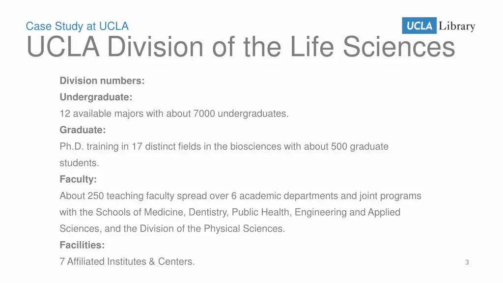 case study at ucla ucla division of the life