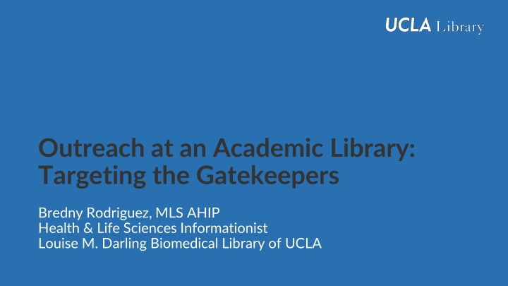 outreach at an academic library targeting