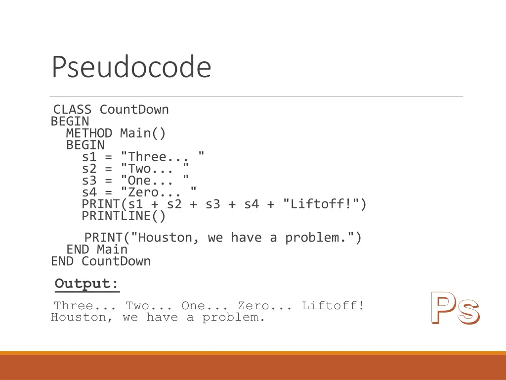 pseudocode