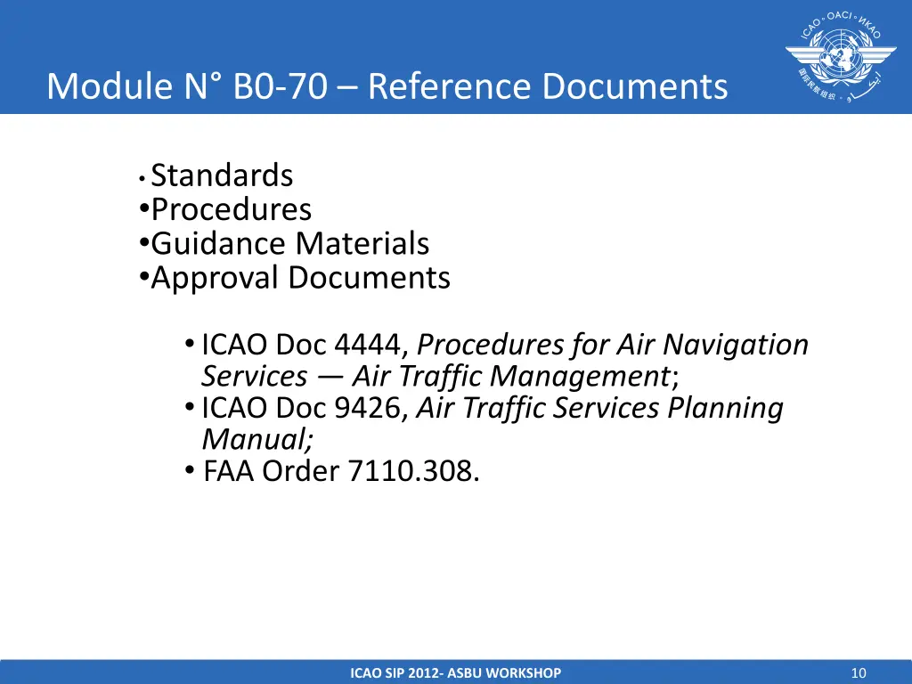 module n b0 70 reference documents