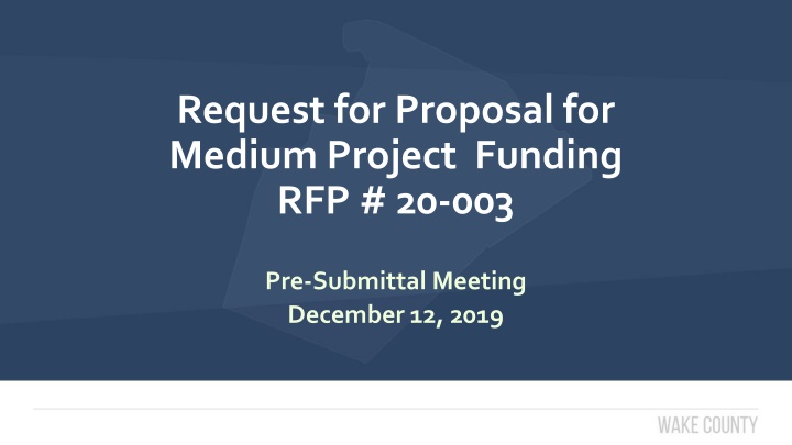 request for proposal for medium project funding